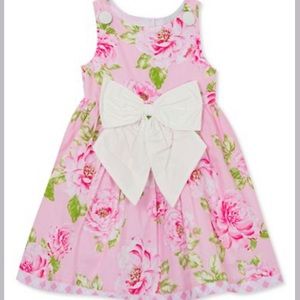 Girls Floral Bow Dress